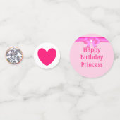 Chic 16e verjaardag op wit en roze confetti (Voorkanten)