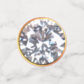 Chic 16e verjaardag op wit en roze confetti (Kleine voorkant)