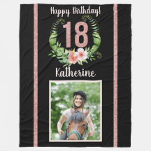 Chic 18th Birthday Foto Fleece