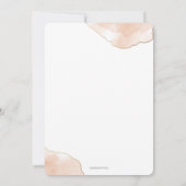 Chic 1st Commune Airy Soft roze waterverf Kaart (Achterkant)