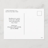 Chic 2021 Een nieuwe start typografie Nieuwjaarsfo Feestdagenkaart (Achterkant)