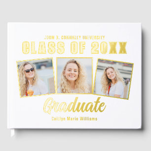 Chic 2025 Afstuderen 3 Fotocollage Goudfolie Gastenboek