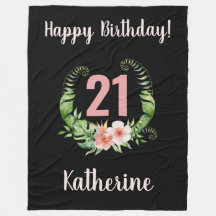 Chic 21st Birthday Black Girl Name