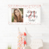 Chic 21st Birthday Roos Gold Glitter Photo Banner (Insitu)