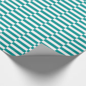 CHIC 248 TURQUOISE/WITTE STRIPEN WRAPPINGSPAPIER CADEAUPAPIER (Hoek)