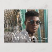 Chic 2 Foto Afstudeer Dankkaart Briefkaart (Voorkant)