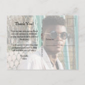 Chic 2 Foto Verjaardagskaart Bedankkaartje Briefkaart (Achterkant)