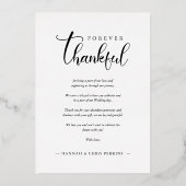 Chic 2 Photos Bride & Groom Collage Hand Lettered  Folie Uitnodiging (Achterkant)