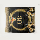 Chic 30e verjaardag Whiskey Celebration Tapestry Wandkleed (Voorkant (horizontaal))