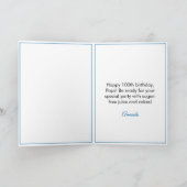 Chic 3 Fotocollage 100e verjaardag Kaart (Binnen)