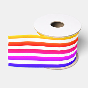 Chic 3" Grosgrain lint Meerkleurig Gestreept