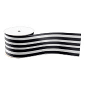 Chic 3" Grosgrain lint zwart en wit gestreept (Spoel)