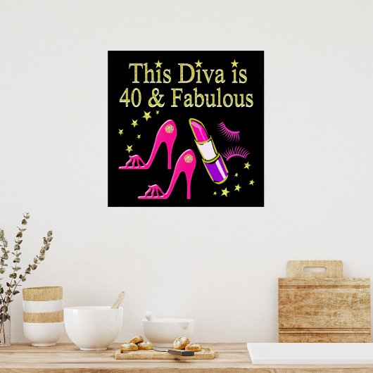 CHIC 40 EN FABULOUS MODE-KONINGONTWERP POSTER (Keuken)