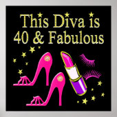 CHIC 40 EN FABULOUS MODE-KONINGONTWERP POSTER (Voorkant)