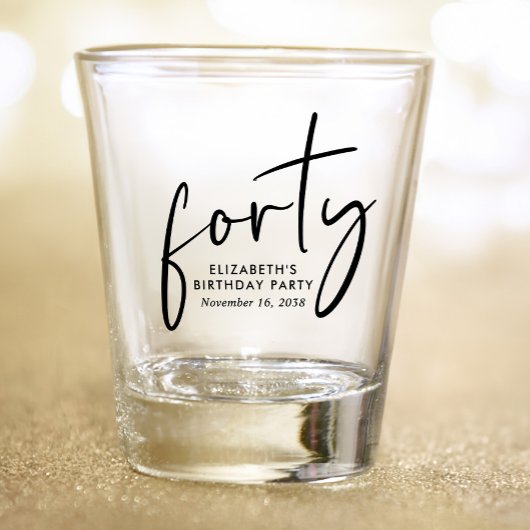 Chic 40ste verjaardag shot glas