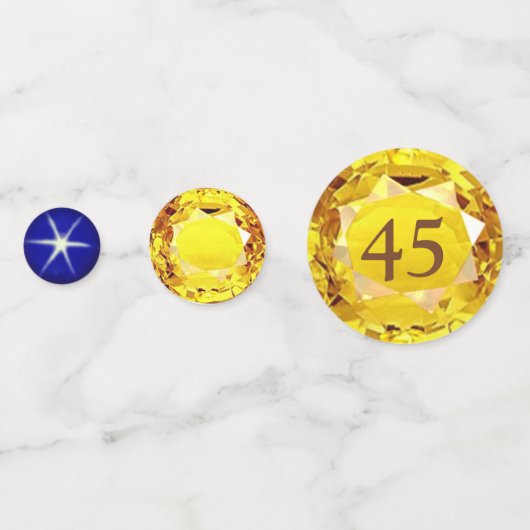 Chic 45 Jubileum edelstenen Confetti (Achterkanten)