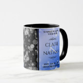 Chic 45th 51st 65th Sapphire Wedding Jubileum Mok (Voorkant rechts)