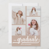 Chic 4 Foto Afstudeerfeest Aankondiging (Voorkant)