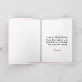 Chic 4 Fotocollage 100e verjaardag Kaart (Binnen)