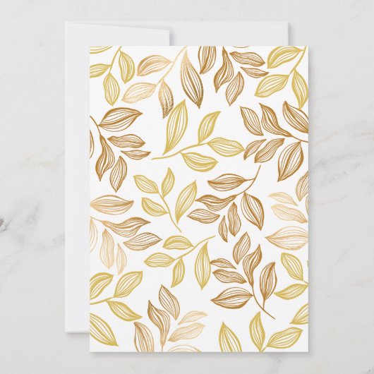 Chic 50 & Fabulous Faux Gold verjaardagsfeestje Kaart (Achterkant)