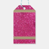 Chic 50 & Fabulous Hoge Hakken Goud Hot Pink Glitt Cadeaulabel (Achterkant)
