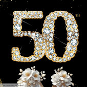 Chic 50e verjaardag diamant nummers hoge hakken wandkleed