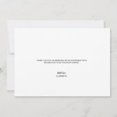 Chic 50e verjaardag faux gouden confetti bedankt (Achterkant)