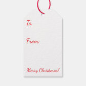 Chic 50s Lady Decorating Tree Cadeaulabel (Achterkant)