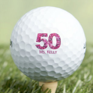 Chic 50ste Verjaardag Cadeau – Bloemenbal voor de  Golfballen