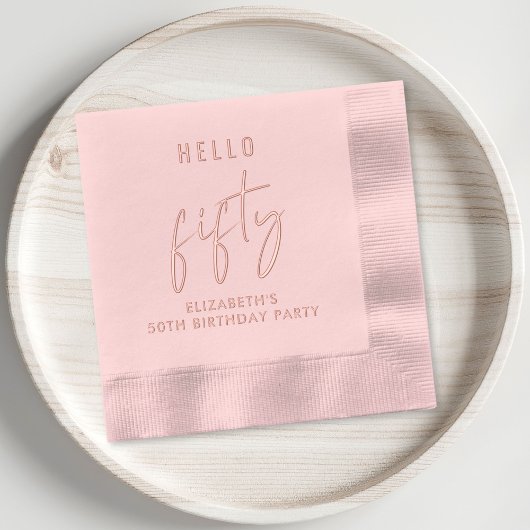 Chic 50ste verjaardag folie servetten