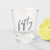 Chic 50ste verjaardag shot glas (Voorkant)