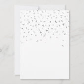 Chic 50ste verpartij Zilveren Confetti Uitnodiging (Achterkant)