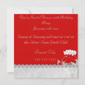 Chic 50th  Design BLING Birthday Invitation Kaart (Achterkant)