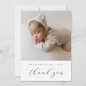 Chic 5 Photo Collage Geboorteaankondiging Bedankt Aankondiging (Voorkant)