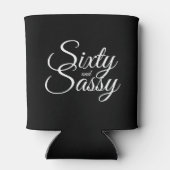 Chic 60 Sassy 60th Birthday Black Koelbox Blikjeskoeler (Achterkant)