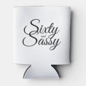 Chic 60 Sassy 60th Birthday Black White Koelbox Blikjeskoeler (Voorkant)