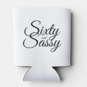 Chic 60 Sassy 60th Birthday Black White Koelbox Blikjeskoeler (Achterkant)