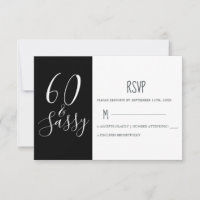Chic 60 Sassy Zwart Wit 60ste verjaardag