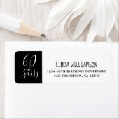 Chic 60 Sassy Zwart Witte 60e Retouradres Etiket (Insitu)