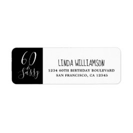 Chic 60 Sassy Zwart Witte 60e Retouradres Etiket