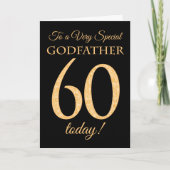 Chic 60ste Gouden Effect op Zwart, Godfather Verja Kaart (Voorkant)