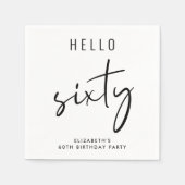 Chic 60ste verjaardag servet (Voorkant)