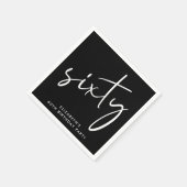 Chic 60th Birthday Party Black Servet (Hoek)