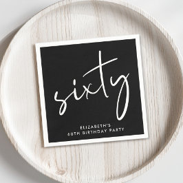 Chic 60th Birthday Party Black Servet