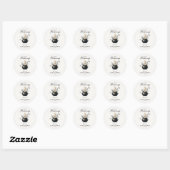 Chic 'a Baby is Brewing' Halloween Baby Shower  Ronde Sticker (Vel)