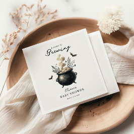 Chic 'a Baby is Brewing' Halloween Baby Shower  Servet