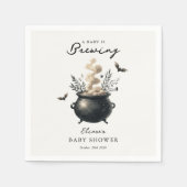 Chic 'a Baby is Brewing' Halloween Baby Shower  Servet (Voorkant)