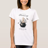 Chic 'a Baby is Brewing' Halloween Baby Shower T-shirt (Voorkant)