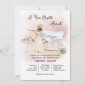 Chic 'A New Chapter Awaits' QR Code Bridal Shower Kaart (Voorkant)