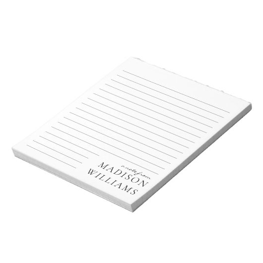 Chic A Note From Script Typography Lined Notepads Notitieblok (Linkerzijde)